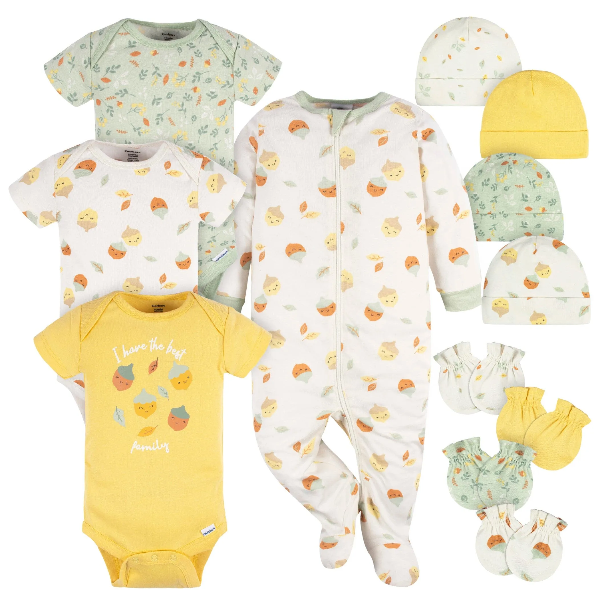 12-Piece Baby Girl Acorns Layette Set