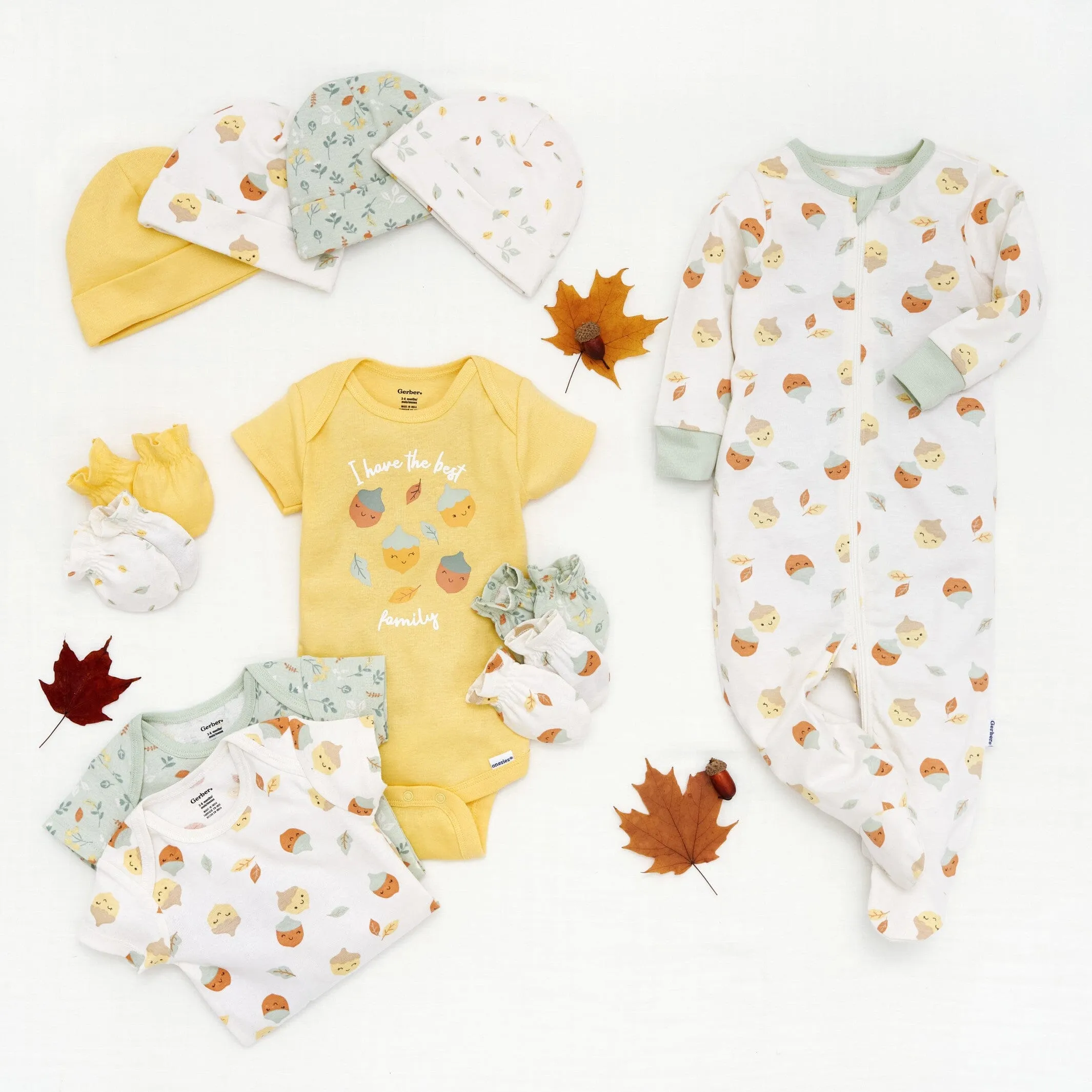 12-Piece Baby Girl Acorns Layette Set