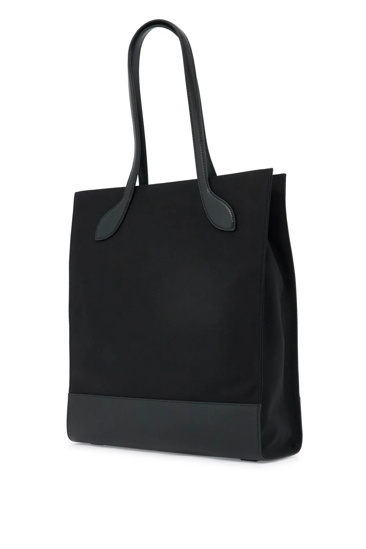 Black Bally NS Nylon And Leather Tote Bag