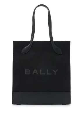 Black Bally NS Nylon And Leather Tote Bag