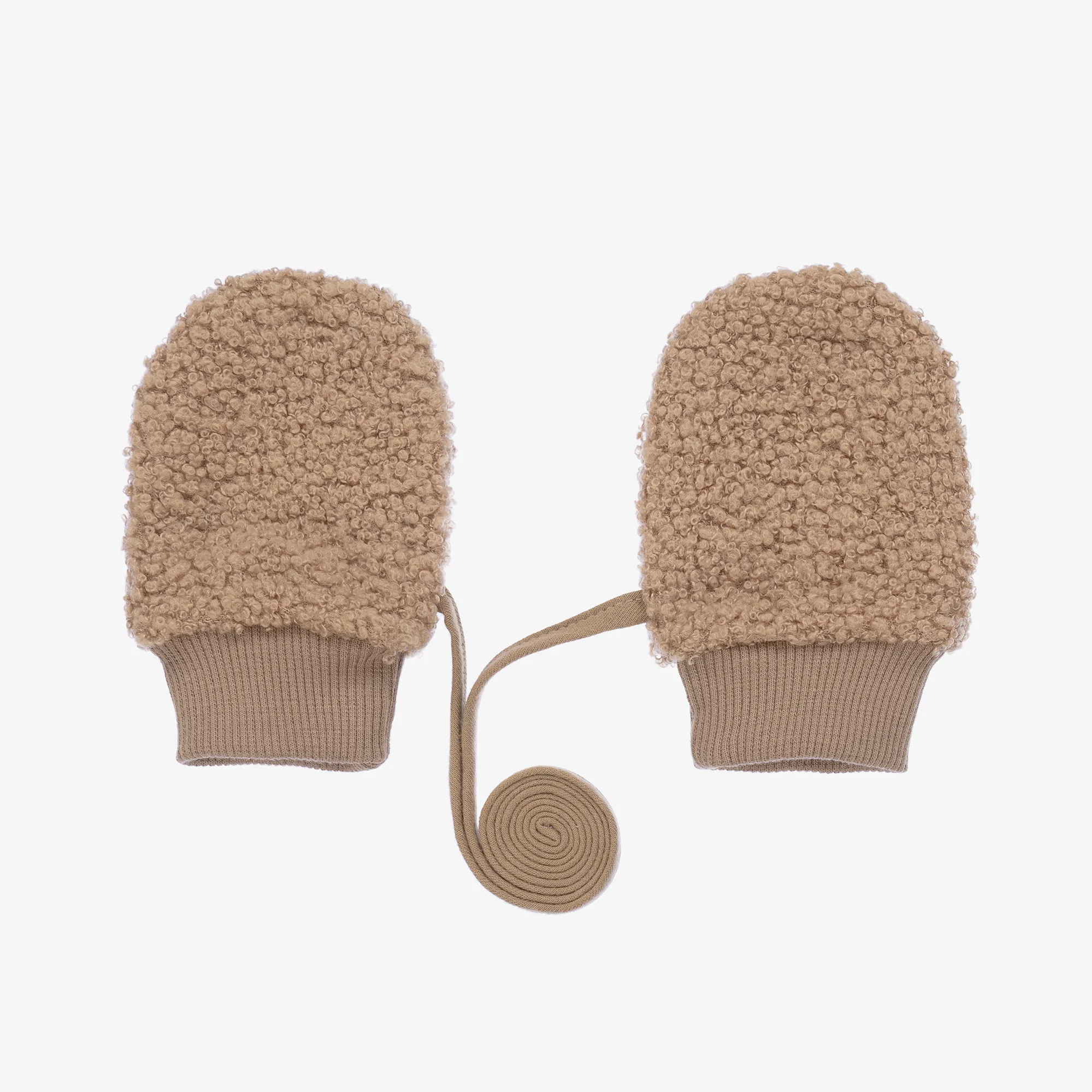 Beige Bouclé Hand Warmers