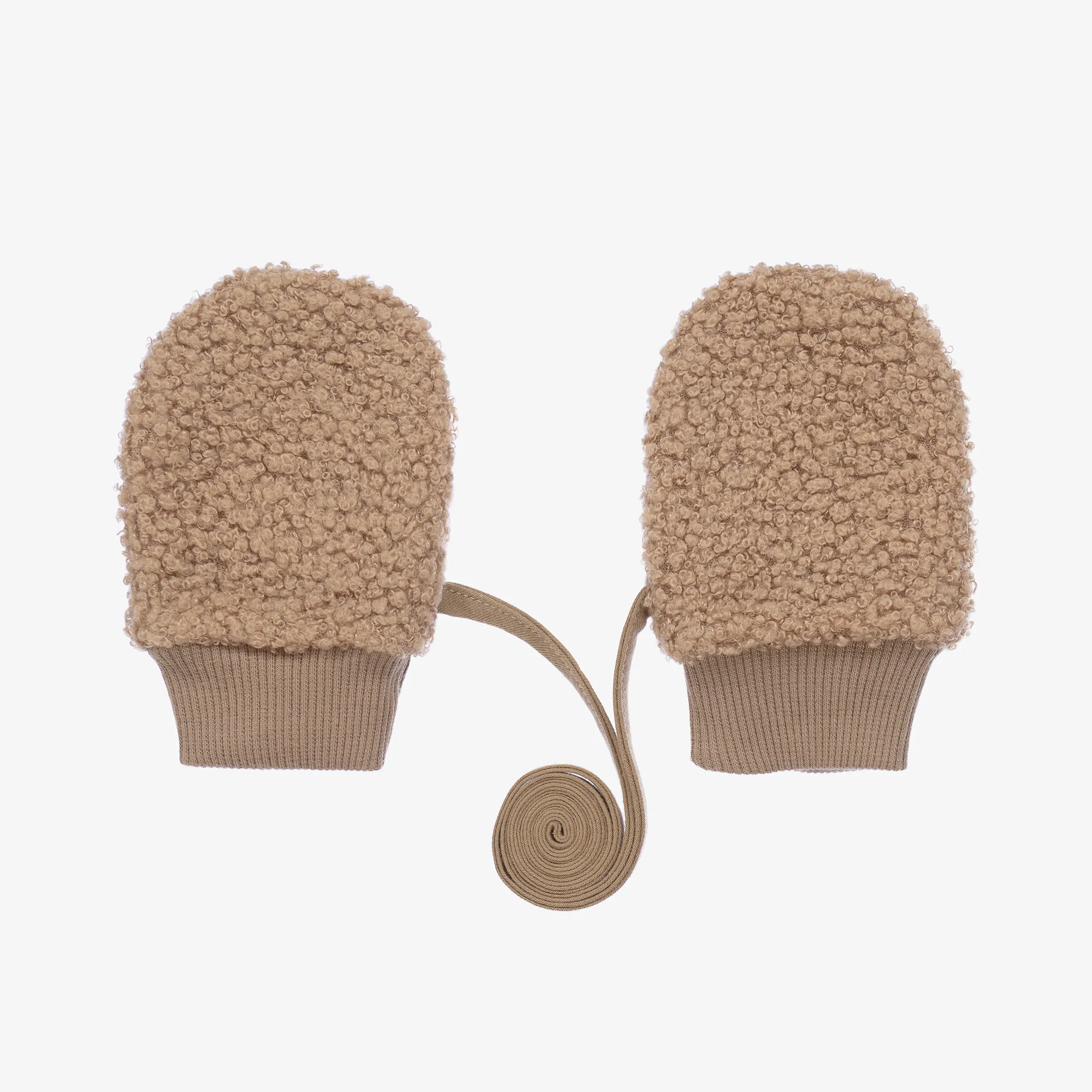 Beige Bouclé Hand Warmers