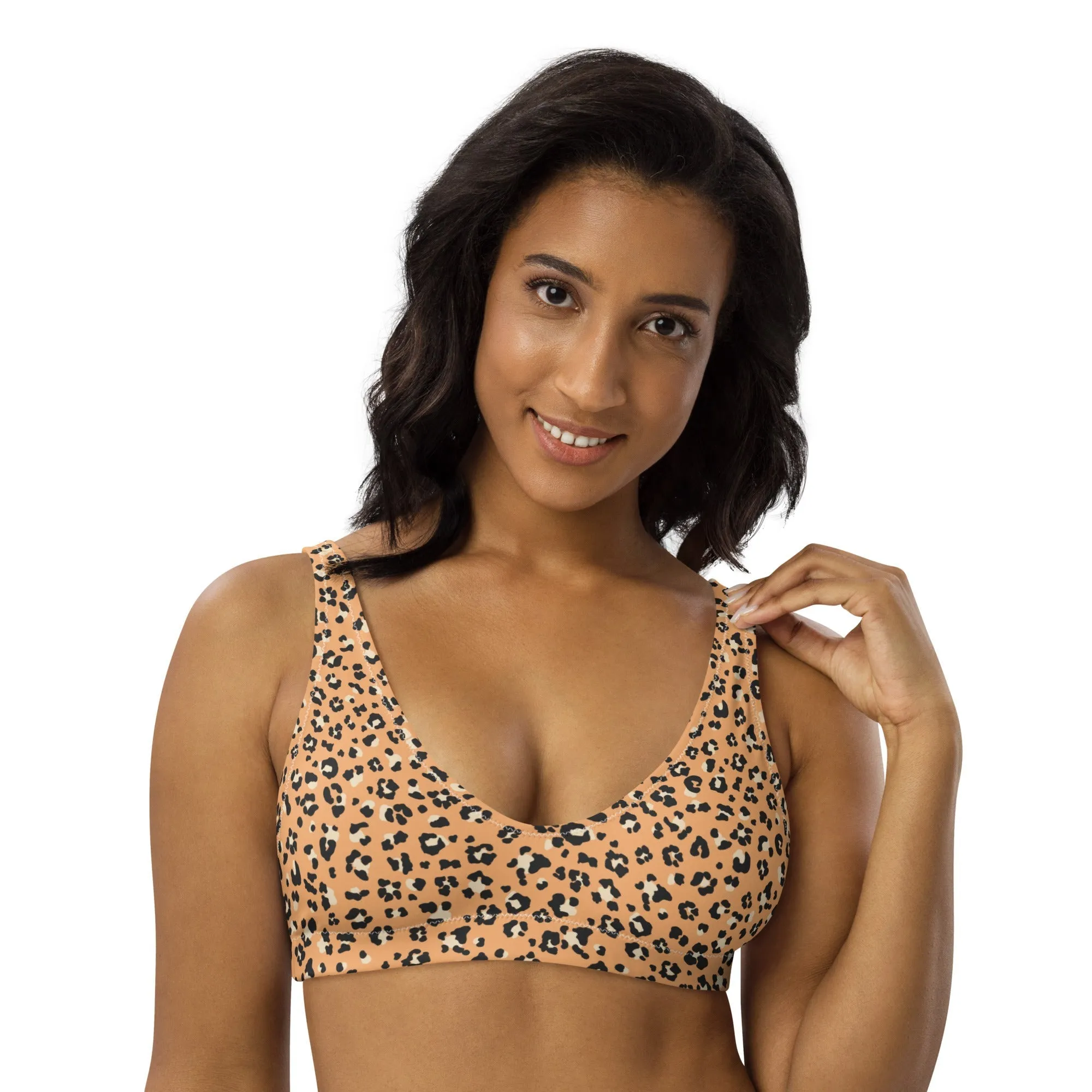 ORANGE LEOPARD Bikini Top