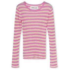 Knit Blouse Multi Pink