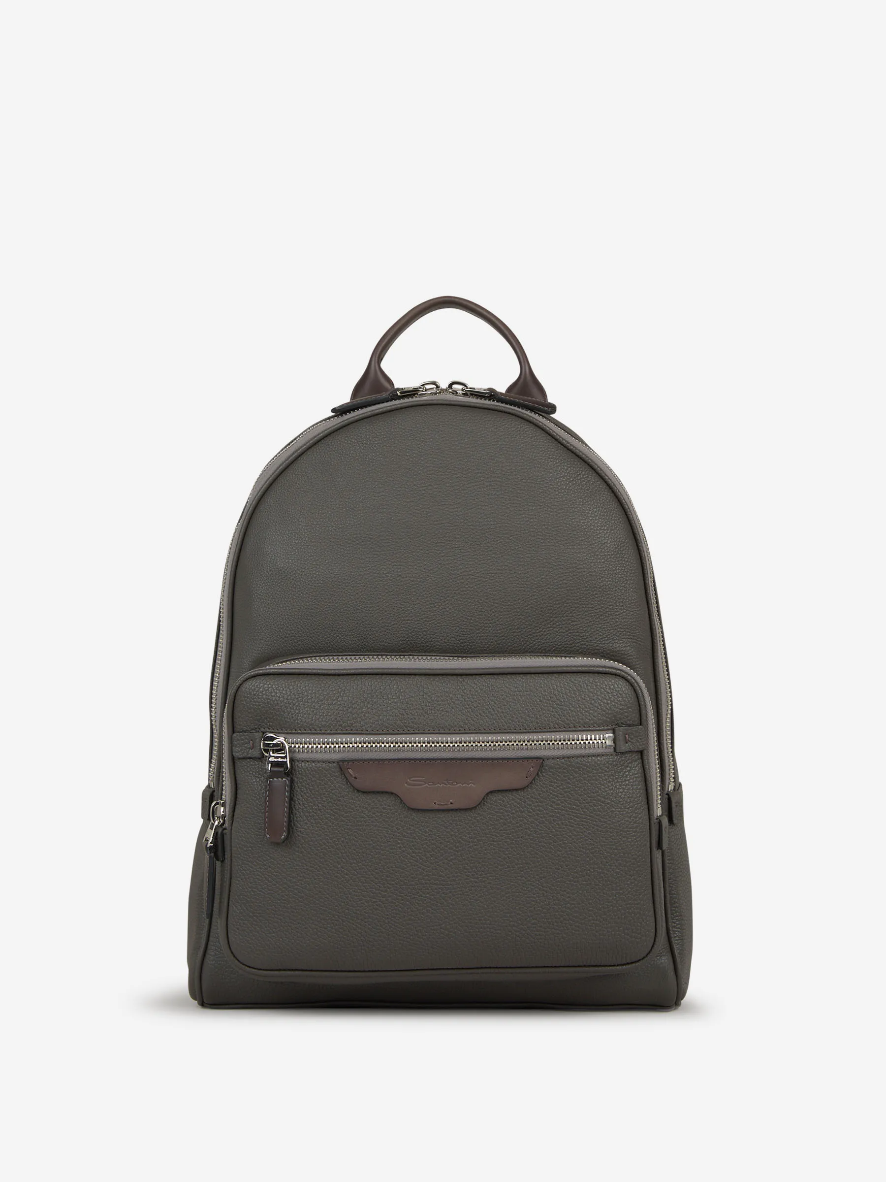 Bicolor Leather Backpack