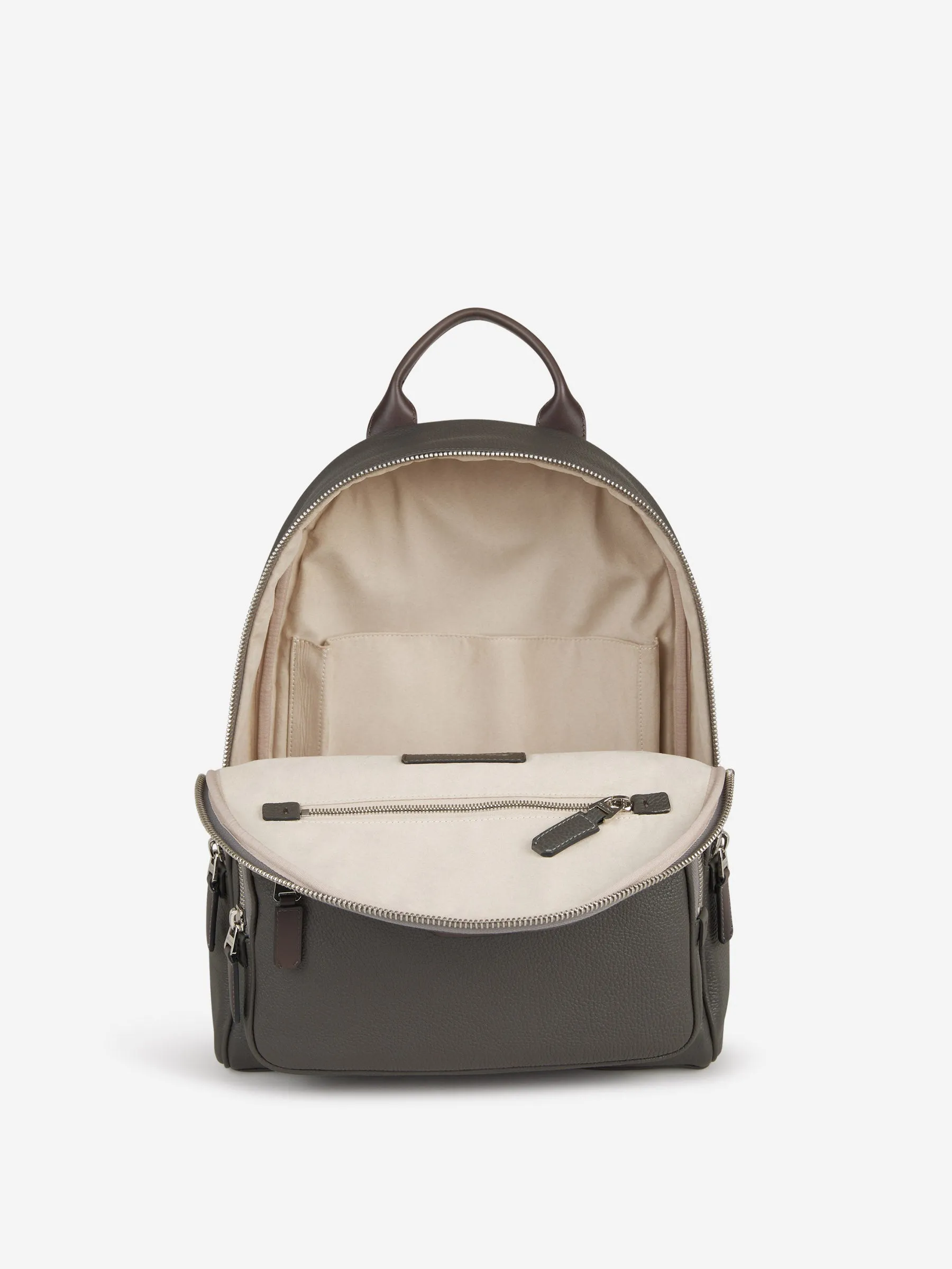 Bicolor Leather Backpack