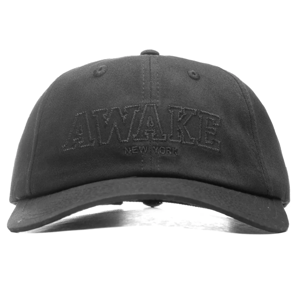 'Awake Military Logo 6 Panel Hat Black'