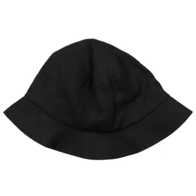 'cableami Linen Herringbone Bucket Hat Black'