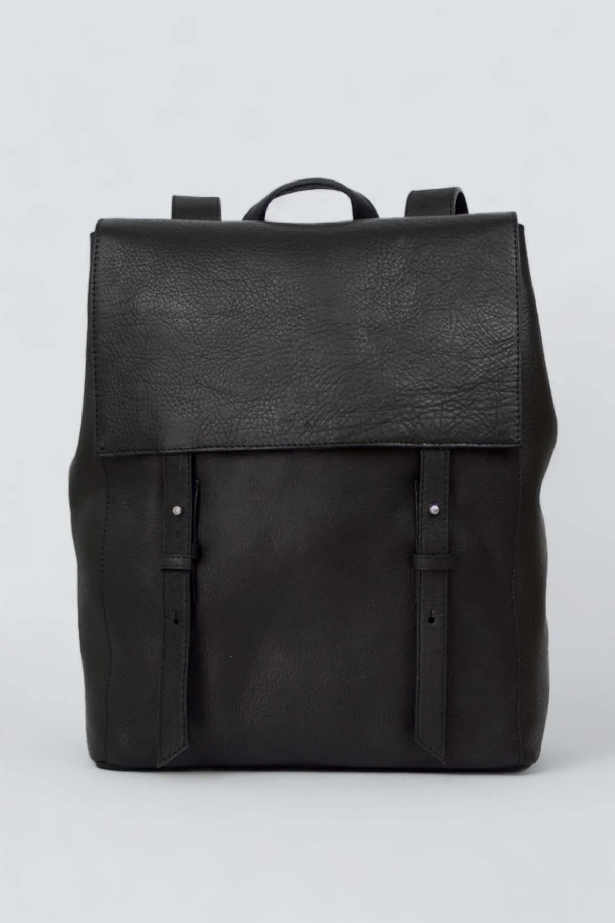 Black Leather Backpack