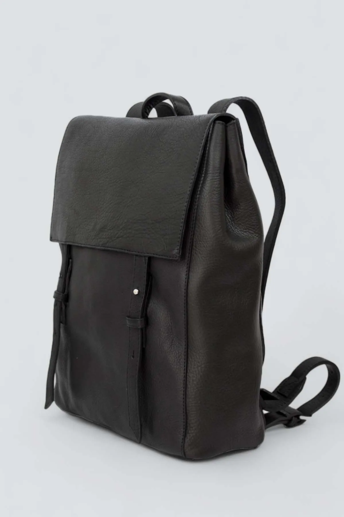 Black Leather Backpack