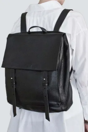 Black Leather Backpack