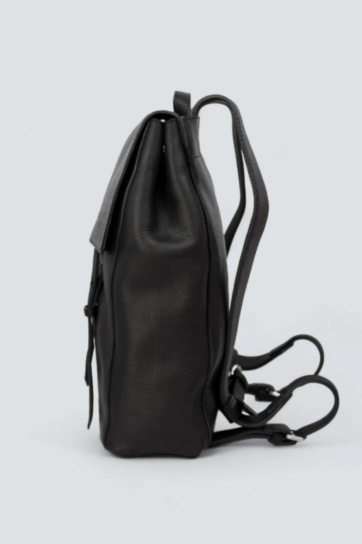 Black Leather Backpack