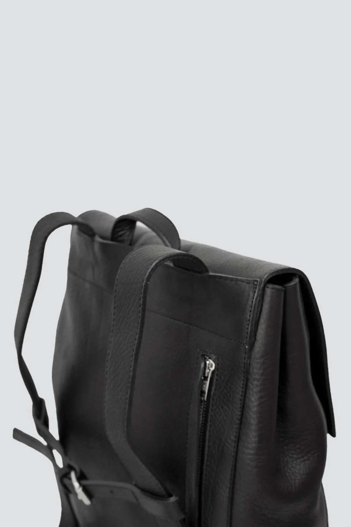 Black Leather Backpack