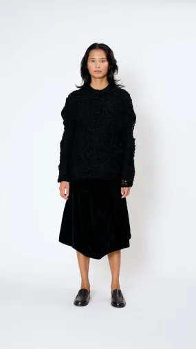 Black Open Knit Sweater