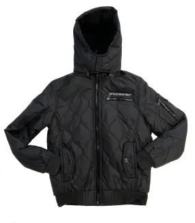 Detroiters Black Patch Puffer Coat