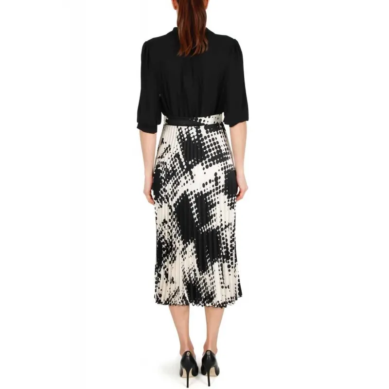 Two-Piece Black Midi Dress