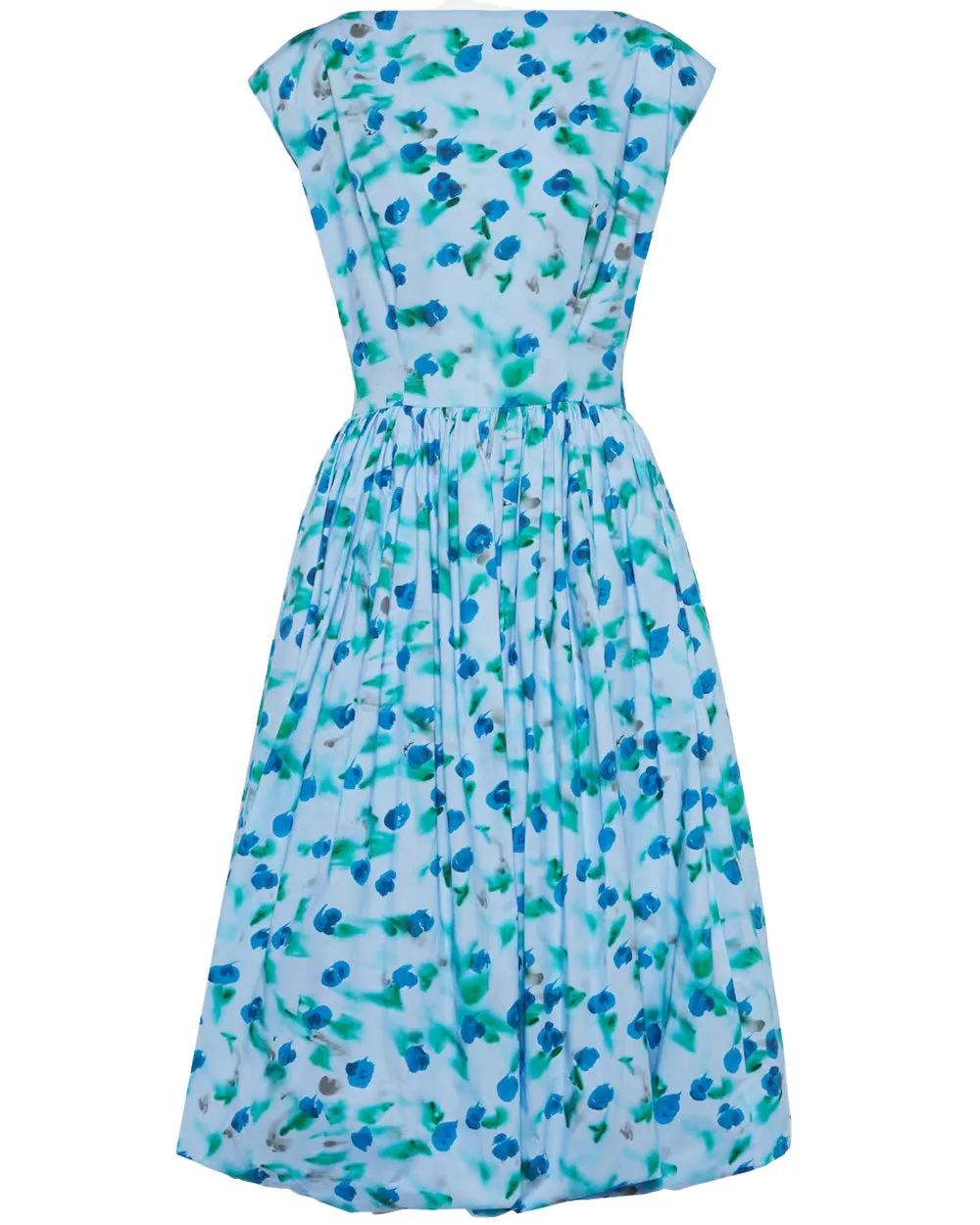 Airy Blue Floral Dress