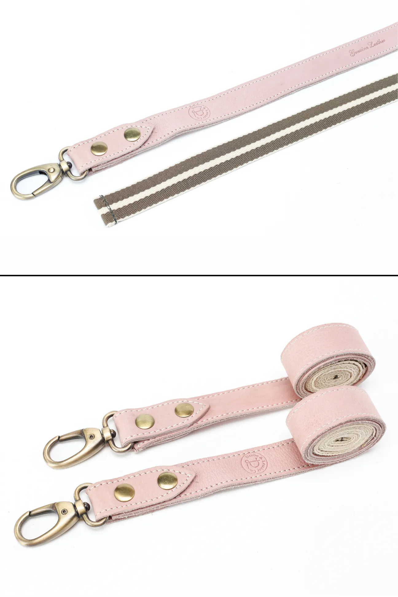 Dual Tone Bluish Grey/Pink Bondi Leather