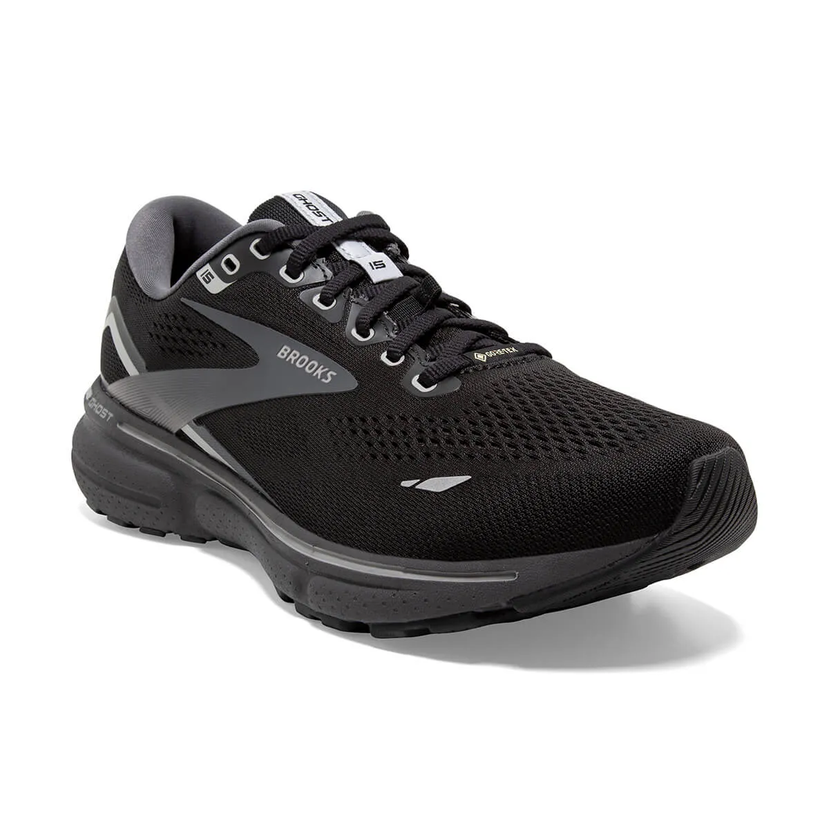 Black/Grey Brooks Ghost 15 GTX Women's Shoes