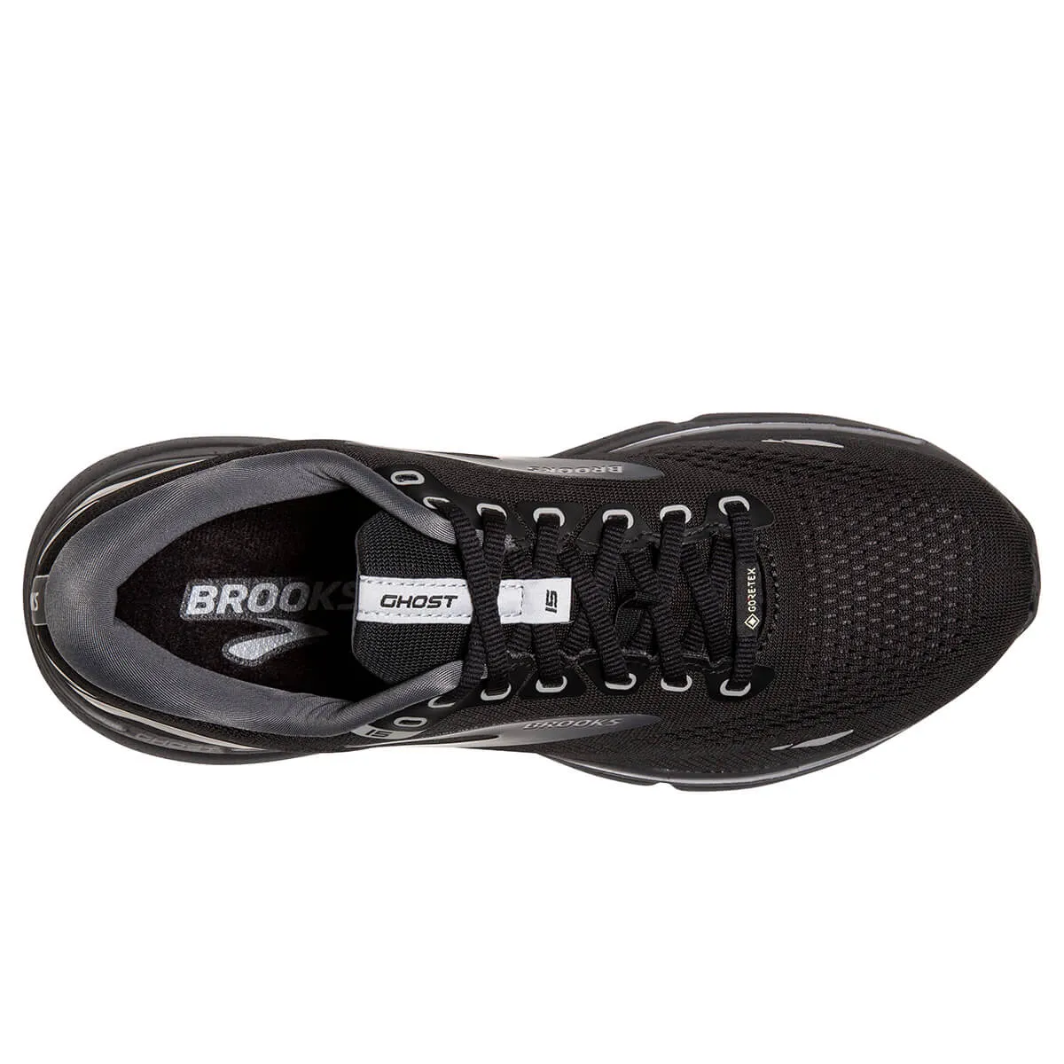 Black/Grey Brooks Ghost 15 GTX Women's Shoes