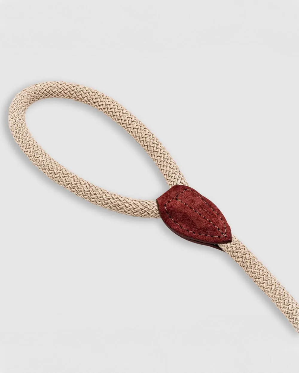 Brown Rope and Suede Leather Dog Lead