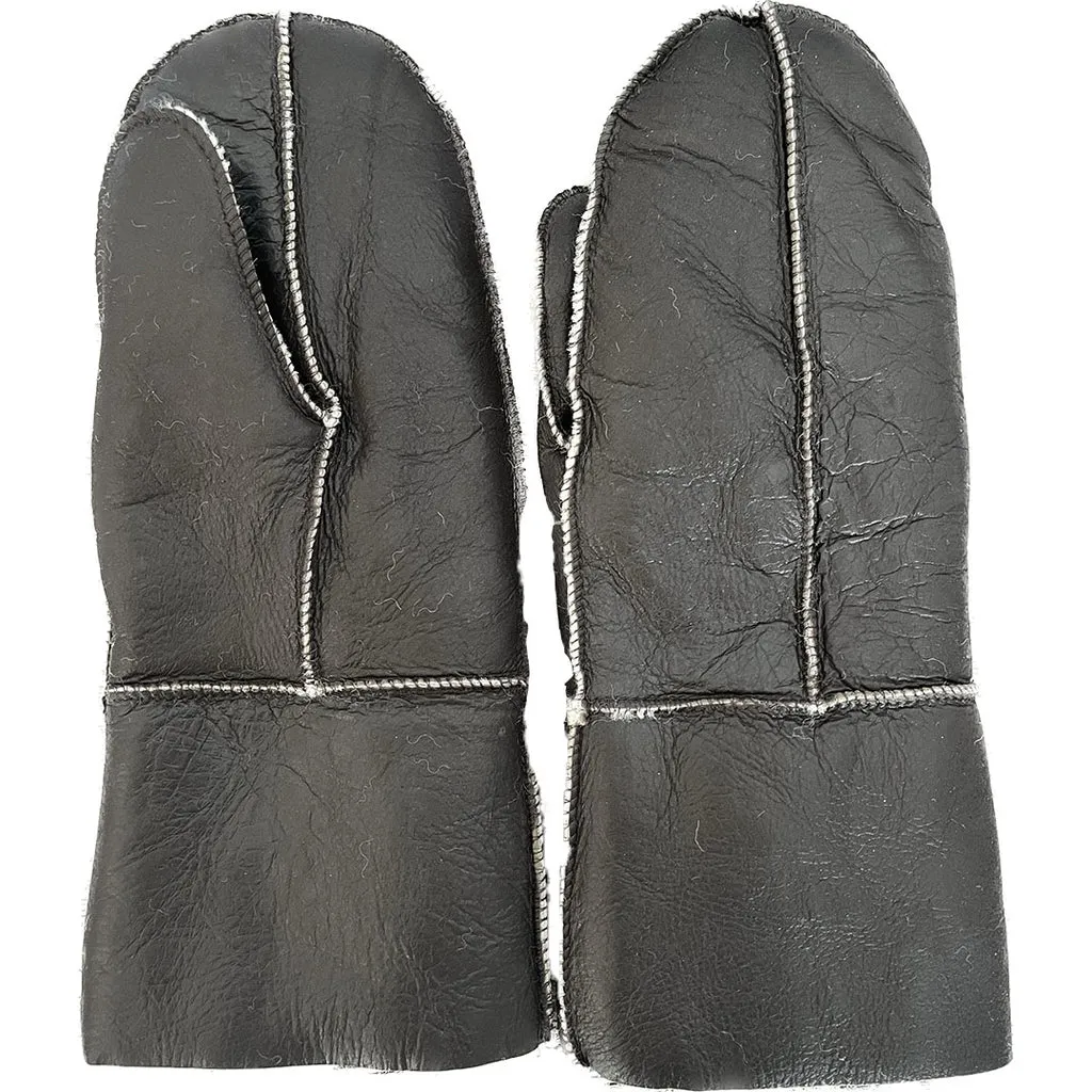 Brown Sheepskin Mittens (Shearling-Lined) | Cockpit USA