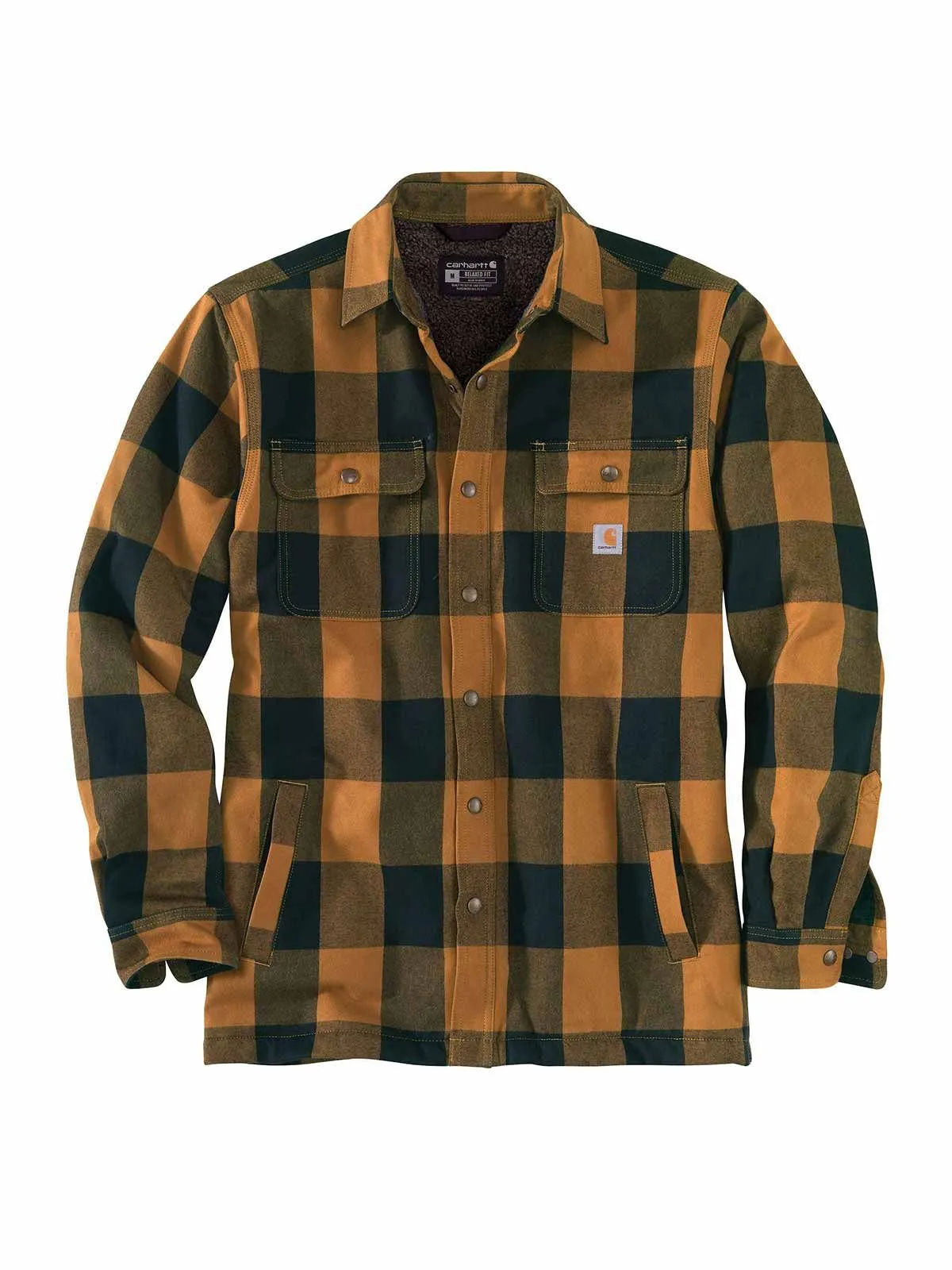 Plaid Sherpa Lined Shirt Jacket