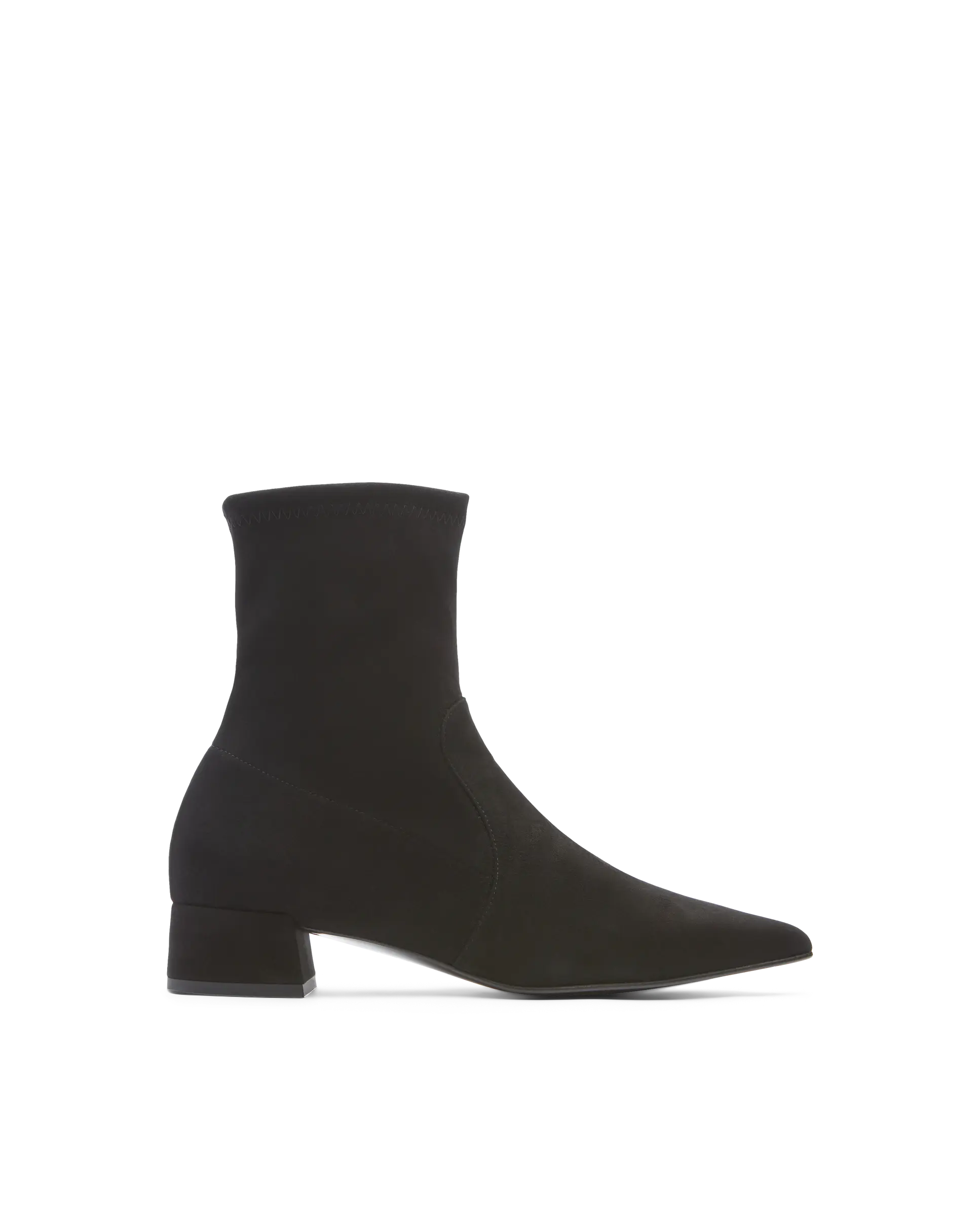 Black Goat Suede Ankle Boots