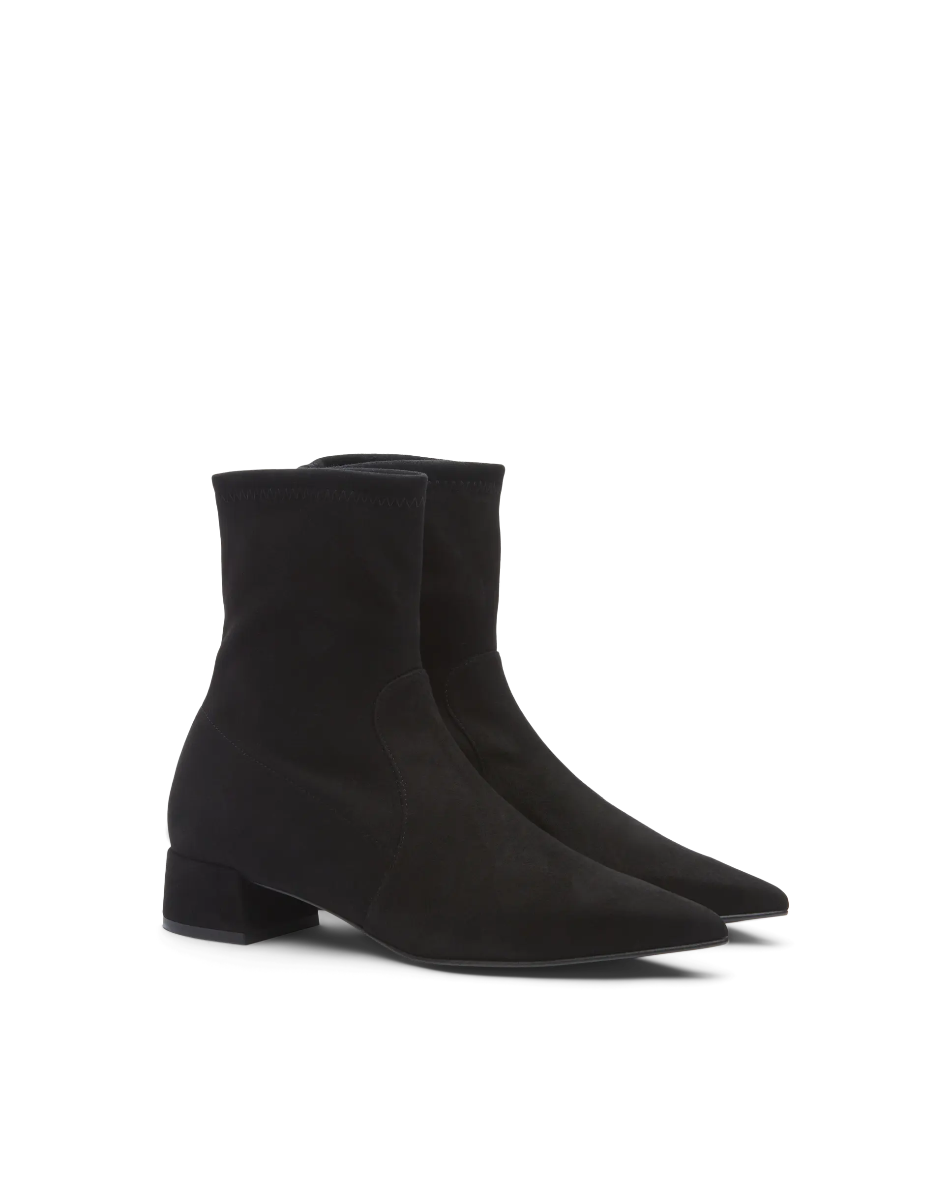 Black Goat Suede Ankle Boots