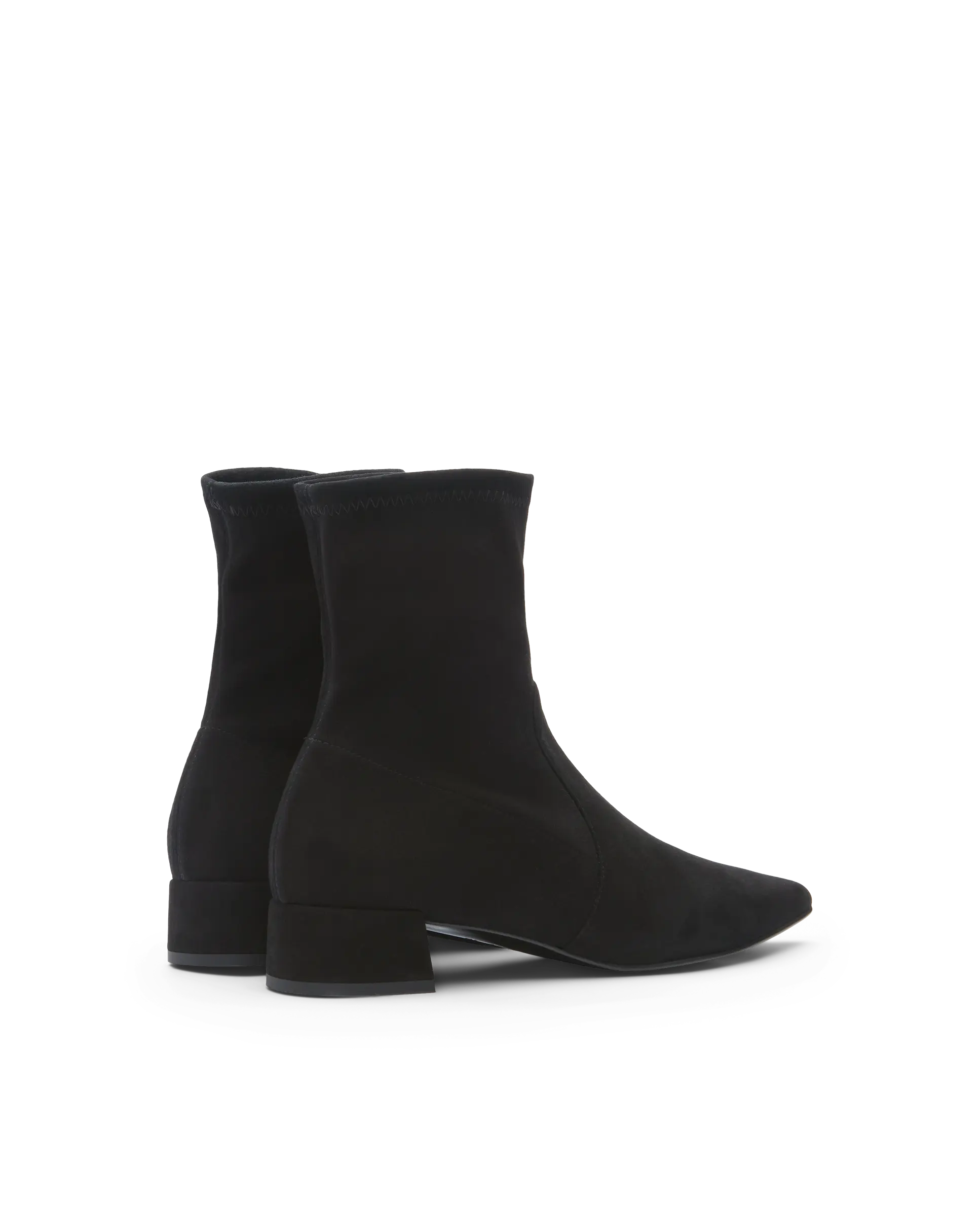 Black Goat Suede Ankle Boots