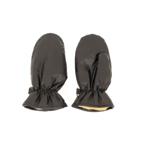 Classic Black Shearling Mittens by KASSL Editions