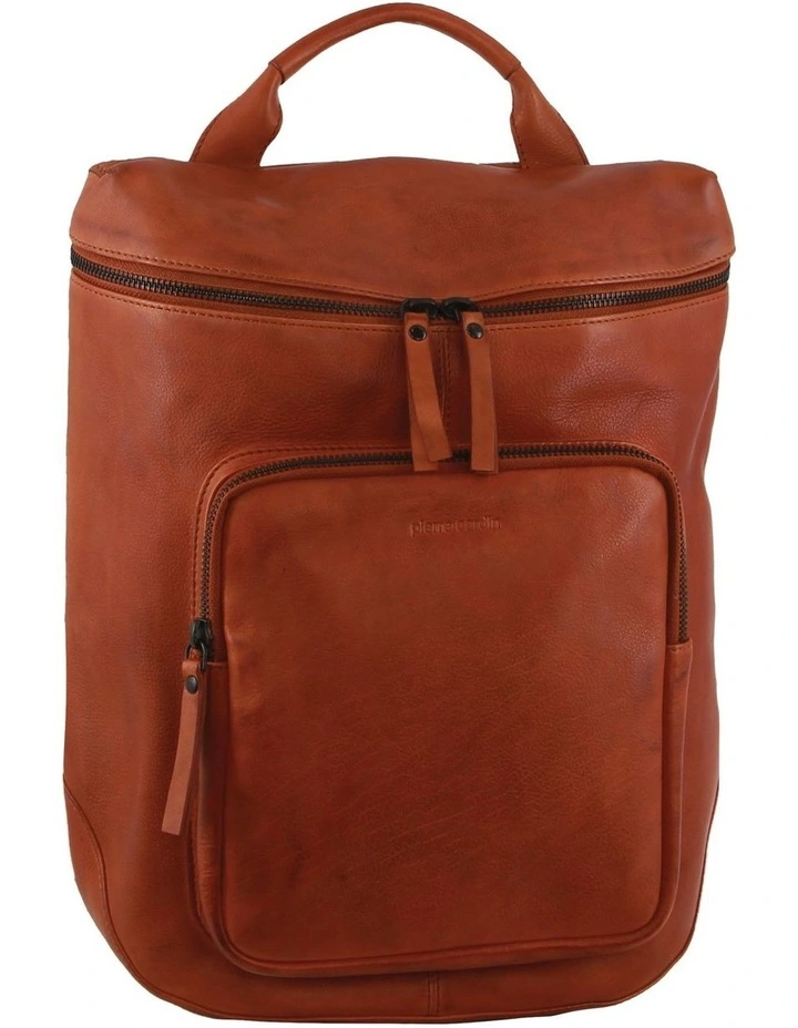 Cognac Leather Backpack