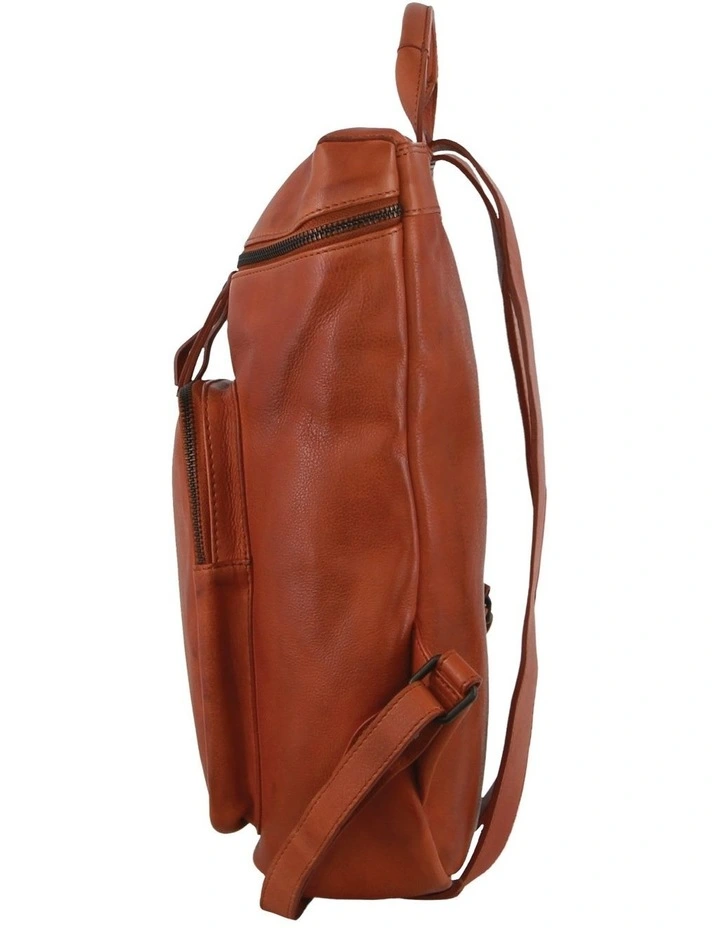 Cognac Leather Backpack