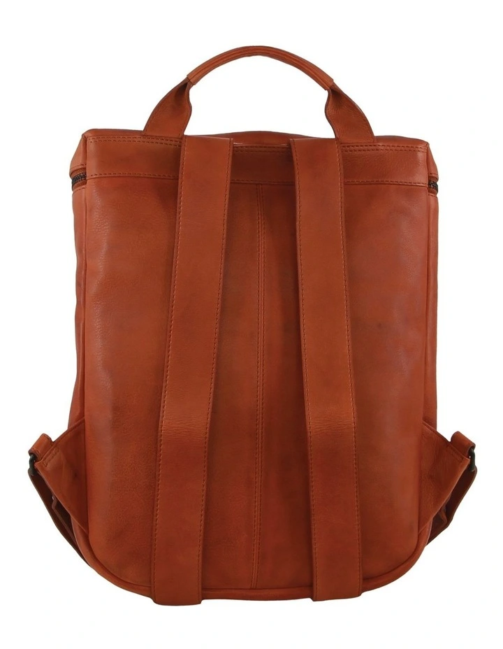 Cognac Leather Backpack