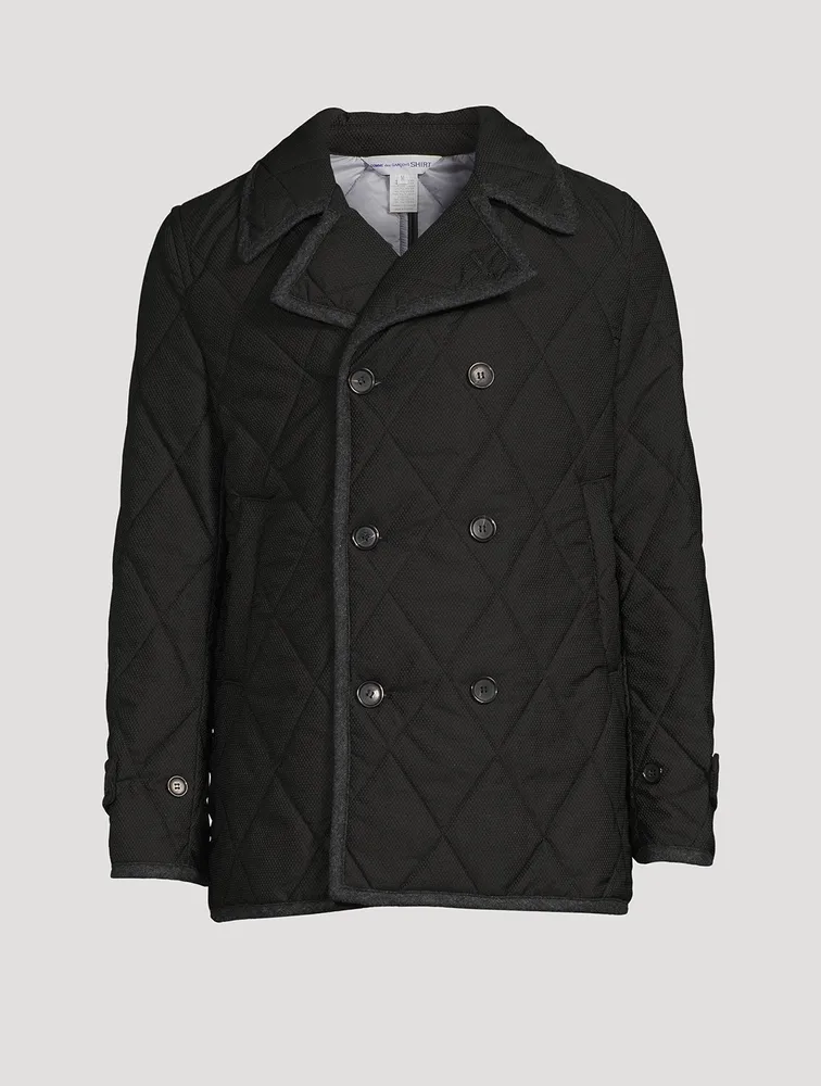 Double-Breasted Quilted Coat by COMME DES GARÇONS SHIRT