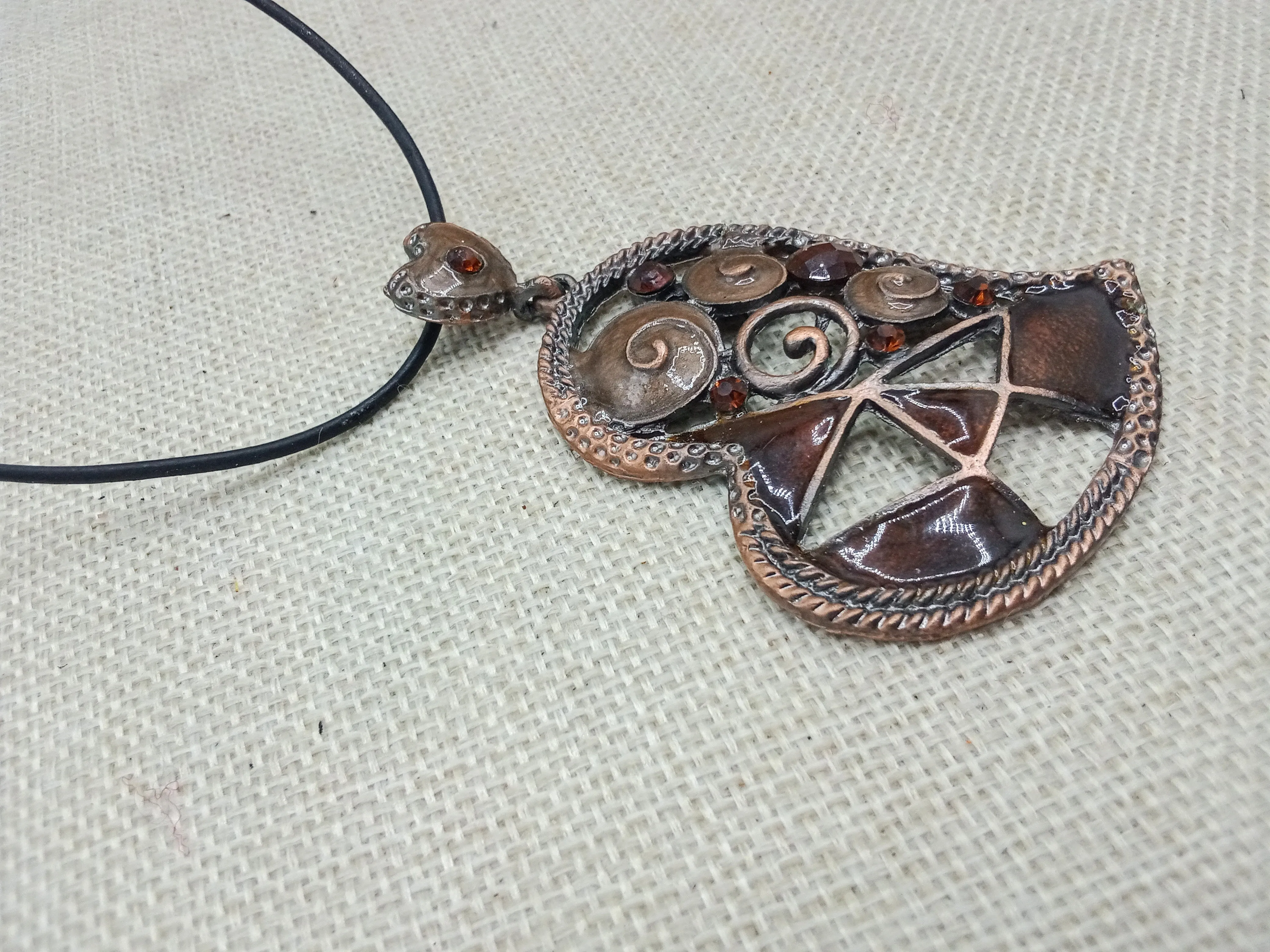 Copper Heart Necklace Gift for Her