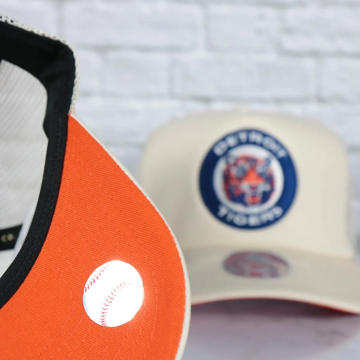 Detroit Tigers Cooperstown Evergreen Pro Orange Bottom and Off White Trucker Hat