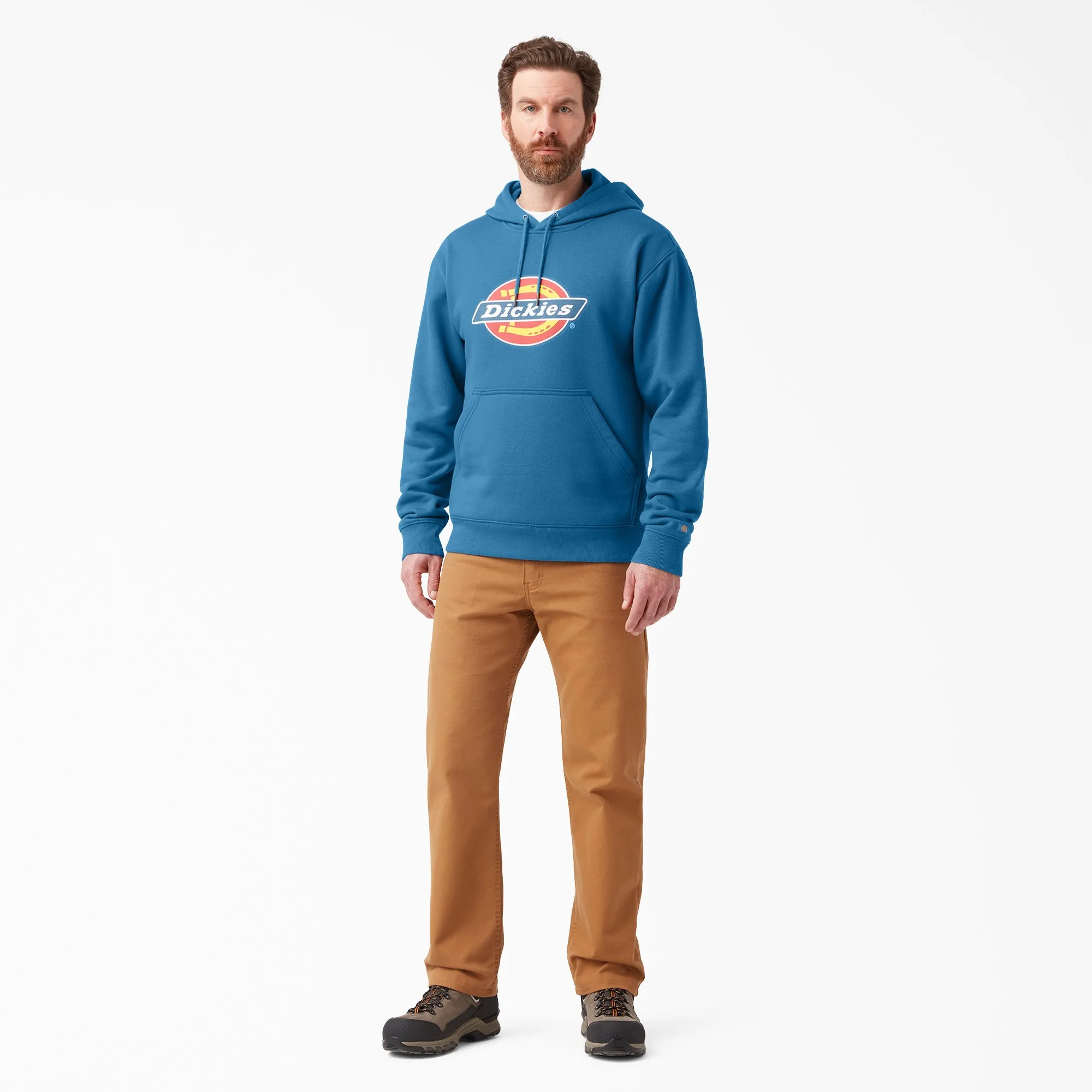 Dickies Men's Tri-Color Logo Knit Fleece Hoodie