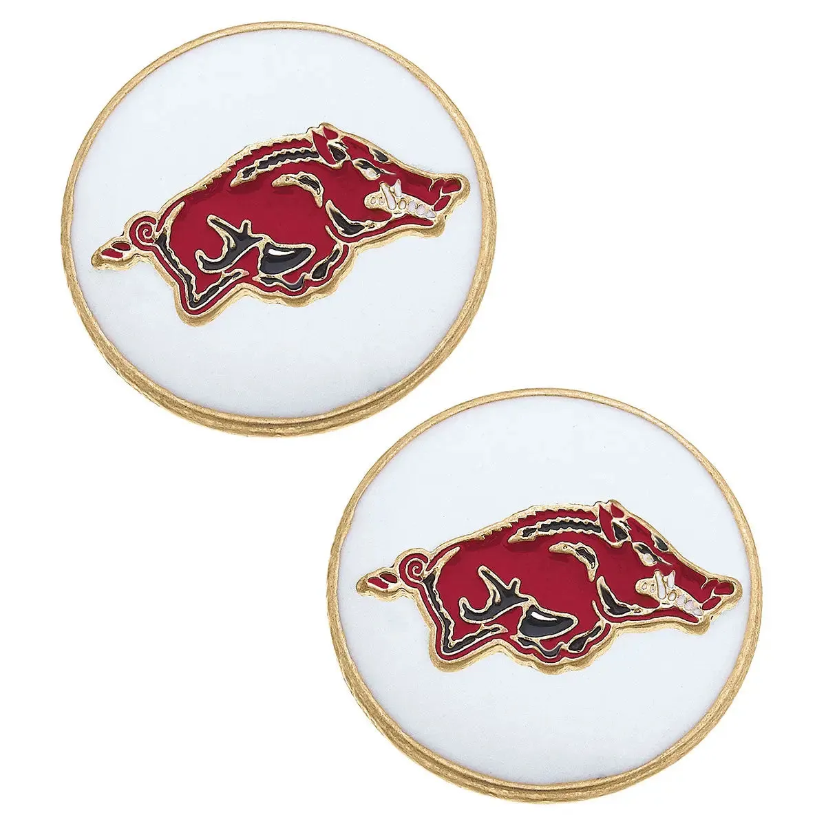 Stylish Arkansas Razorback Earrings