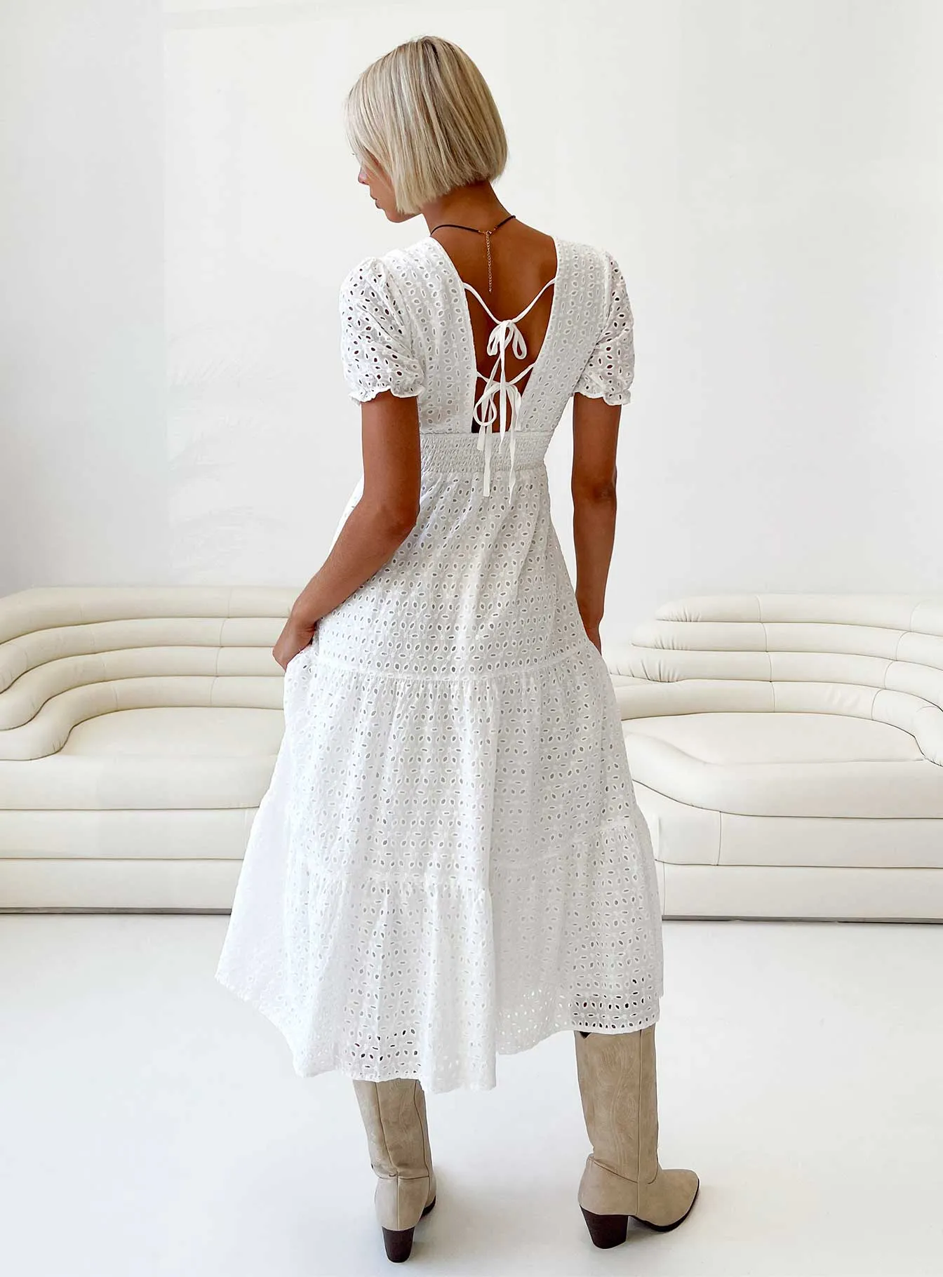 Durna white maxi dress