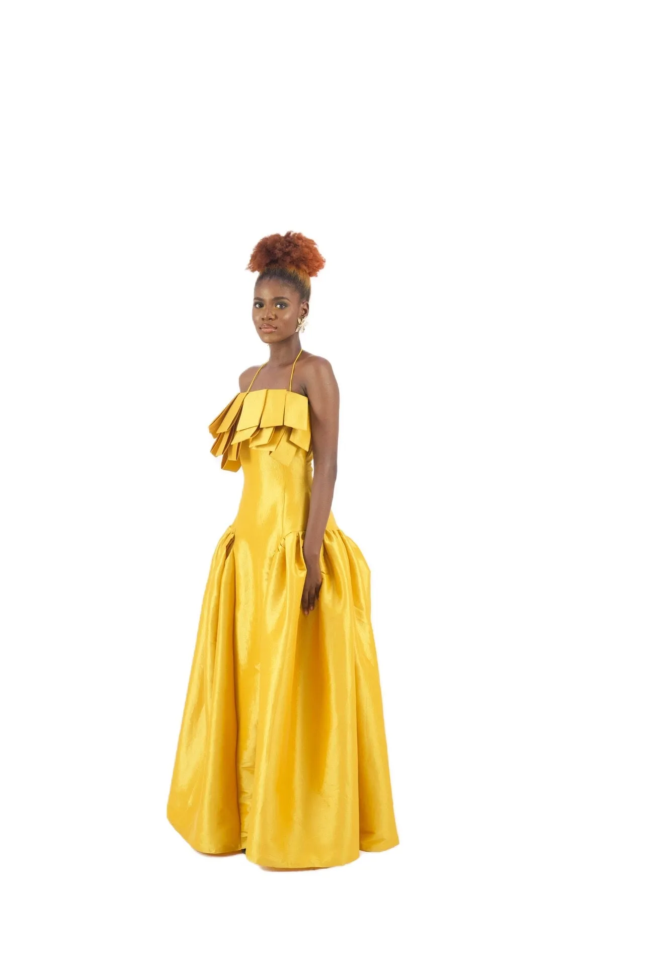 Taffeta Halter Neck Maxi Dress by DESIREE IYAMA