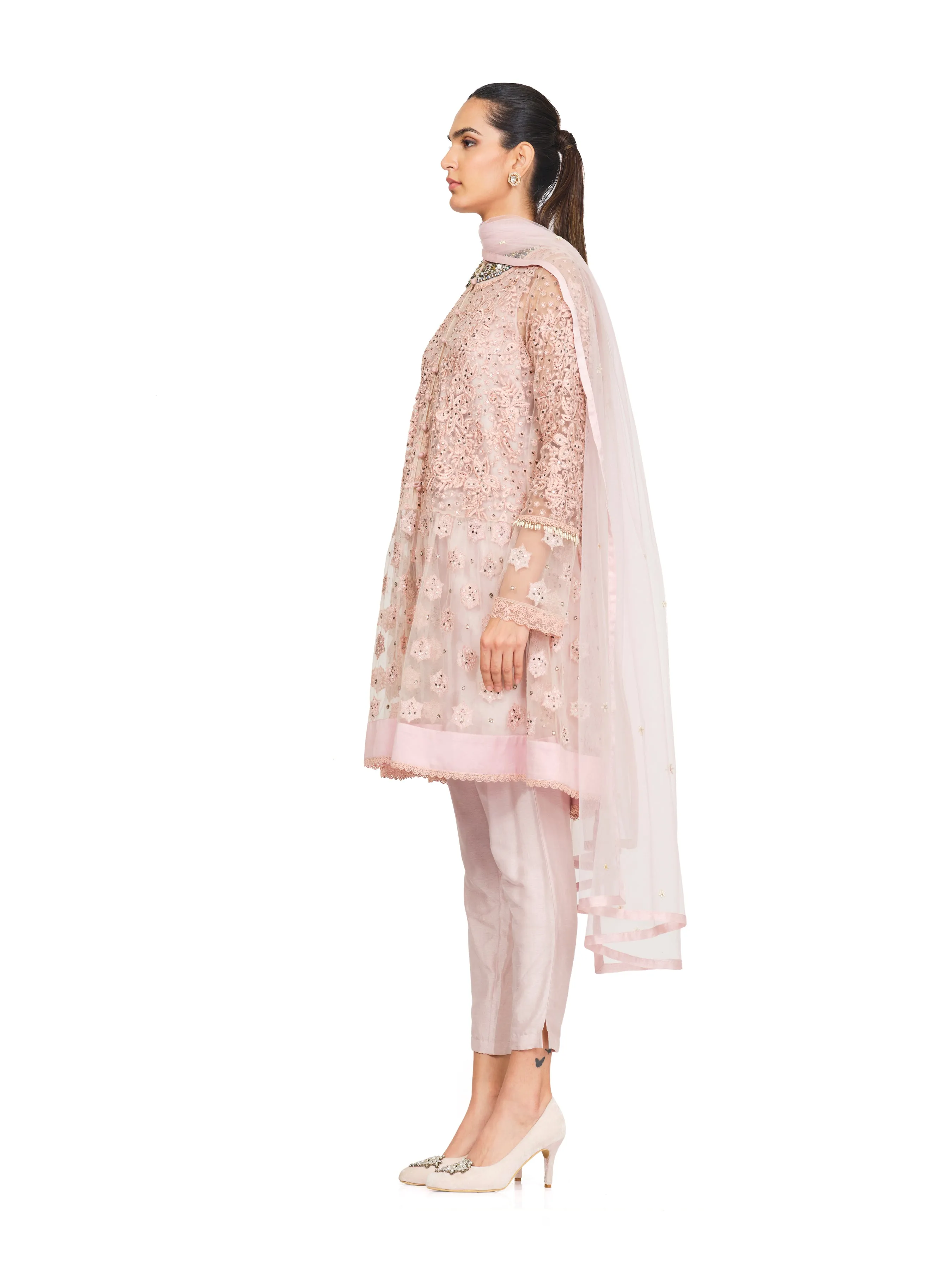 Embroidered Tunic with Flared Design