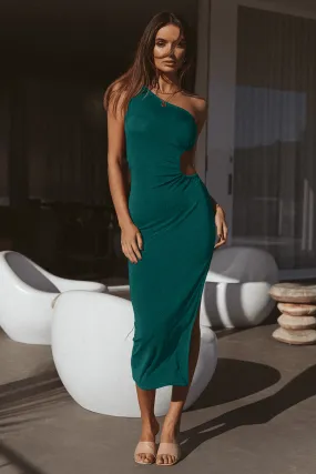 Emerald Green Midi Dress - Charlie