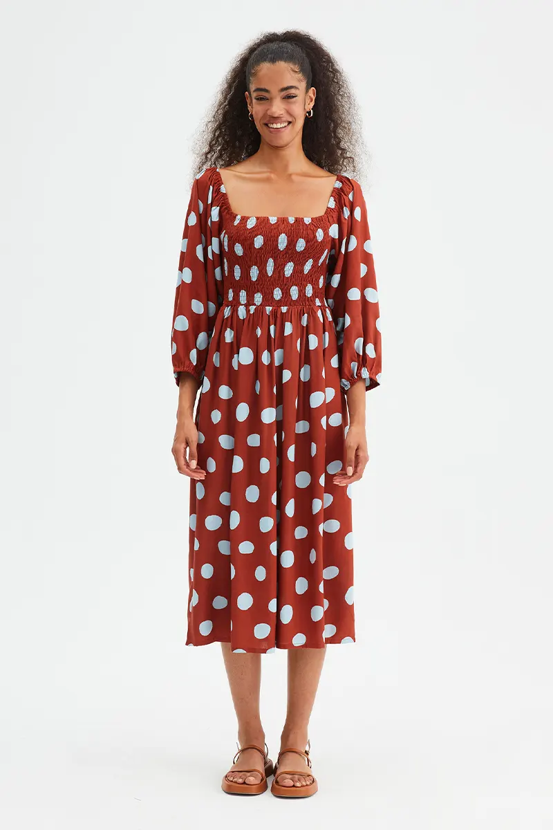 Fantasy Print Midi Dress by Compania Fantastica