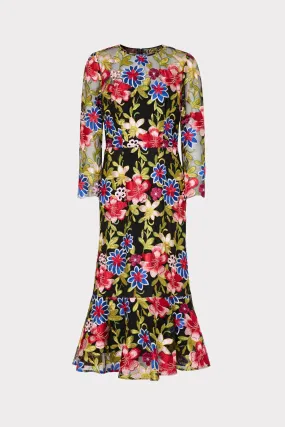 Floral Embroidery Dress named Rosalind