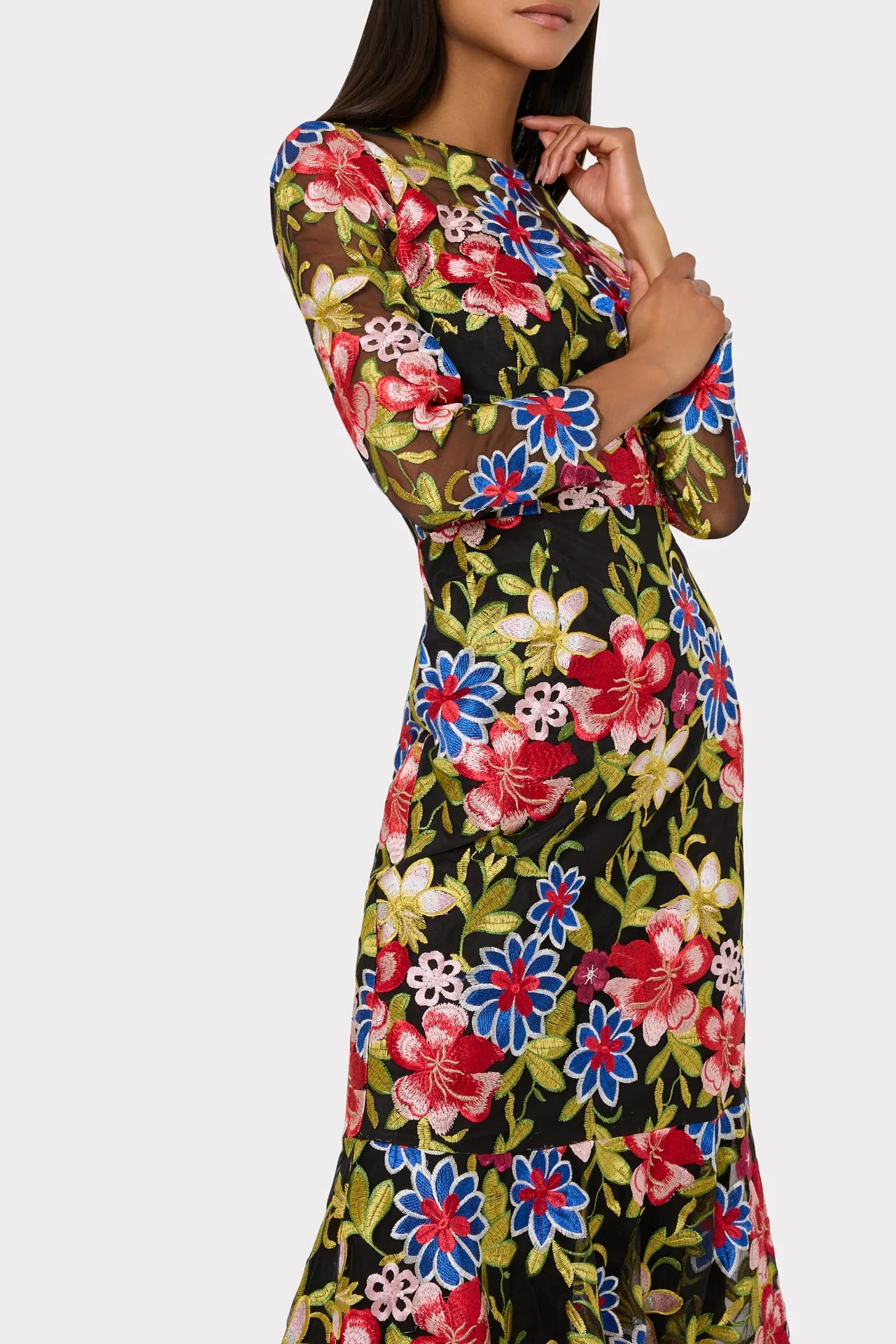 Floral Embroidery Dress named Rosalind