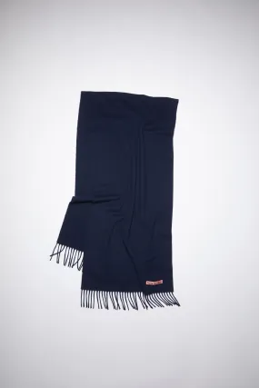 Narrow Fringe Wool Scarf