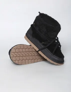 GAP Girls Black Faux Fur Boots