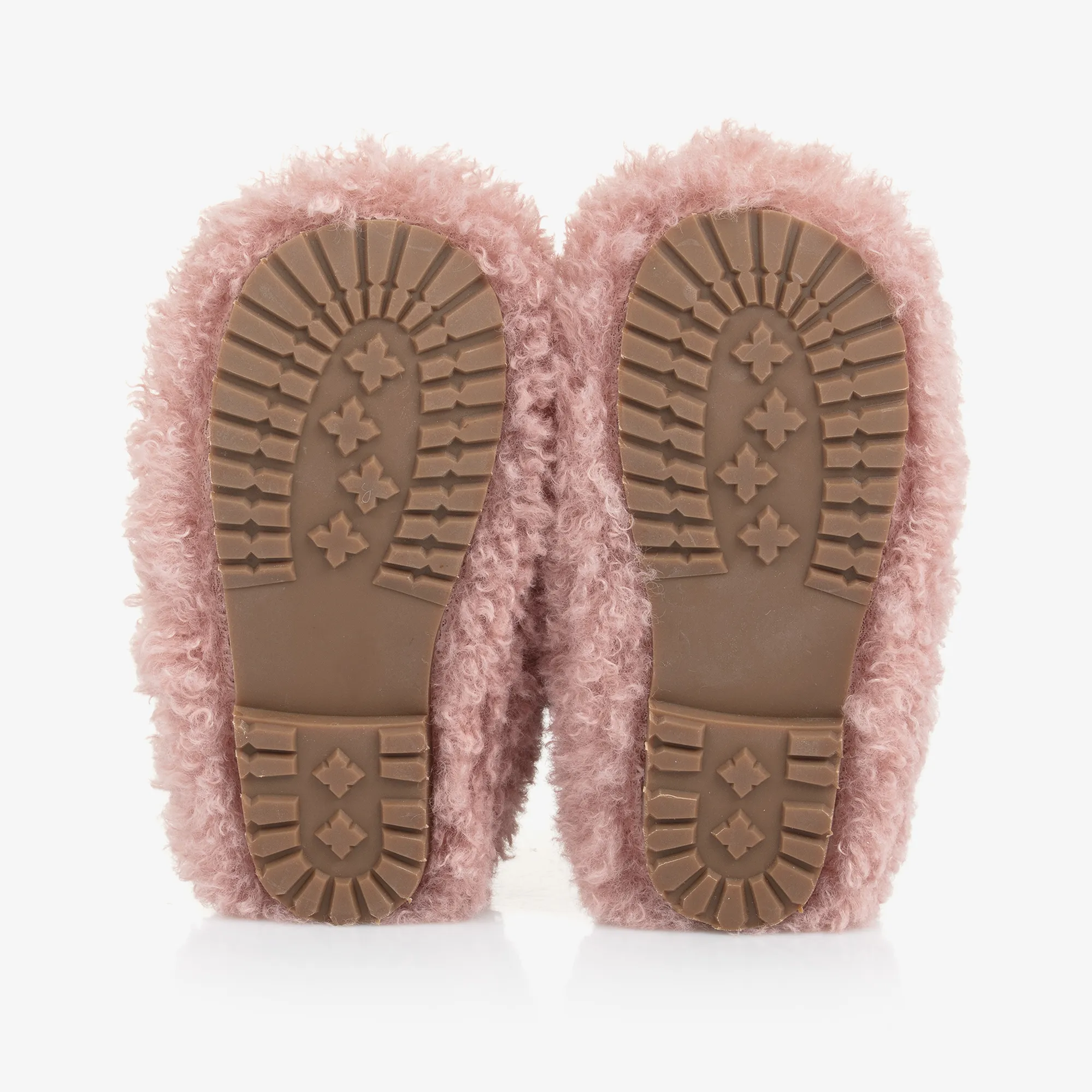 Girls Pink Faux Fur Boots