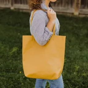 Goldenrod Leather Tote